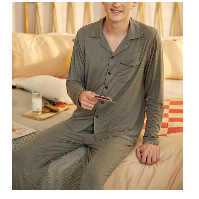 Modal fabric two piece pajamas long sleeve women cotton sleepwear Modal fabric two piece pajamas long sleeve women cotton sleepwear