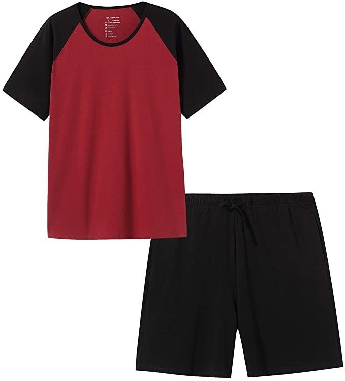 2XL L পুরুষদের স্লিপওয়্যার উষ্ণ পায়জামা দুই-পিস বোনা নাইট স্যুট সেট