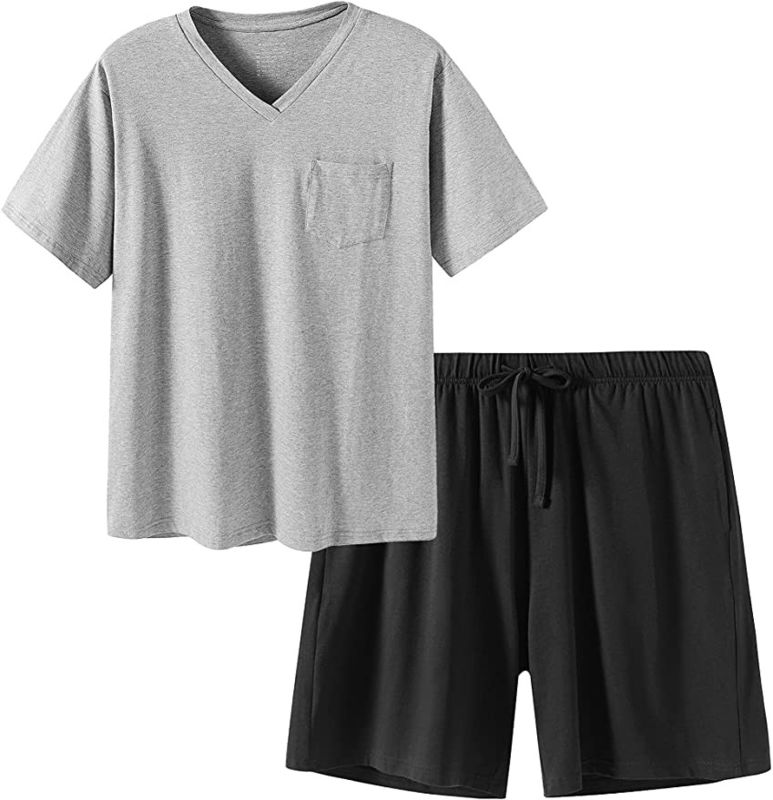 2XL L পুরুষদের স্লিপওয়্যার উষ্ণ পায়জামা দুই-পিস বোনা নাইট স্যুট সেট